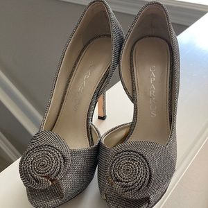 Caparros silver sparkle heels.